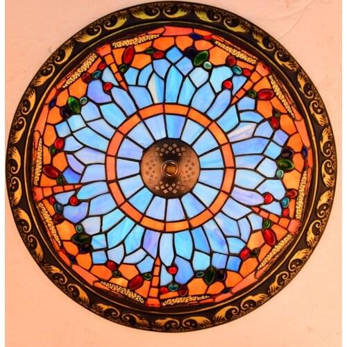 American Retro Ceiling Lights Mediterranean Bedroom Small Living Room Corridor Hall Terrace Pastoral Style Lighting lamp CL DF75