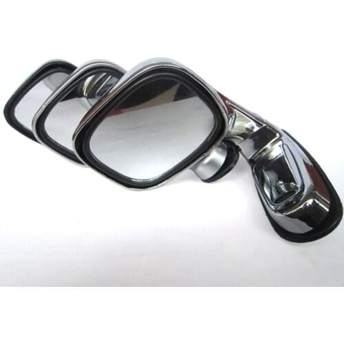 1PCS Car Rear View Mirror Auto Head Cover Exterior Side Mirror Black Silver Automobile Adjustable Wide Angle Rearview Mirrors