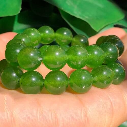 Natural Stone Light Green Chalcedony Jades Beads Loose Spacer Beads For Jewelry Making DIY Bracelet Necklace 4-12mm wholesale