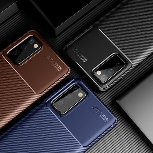 S20FE Carbon Fiber Case For Samsung Galaxy S20 Fan Edition Case Luxury Soft TPU Slim Silicone Cover for Samsung S20 FE Funda