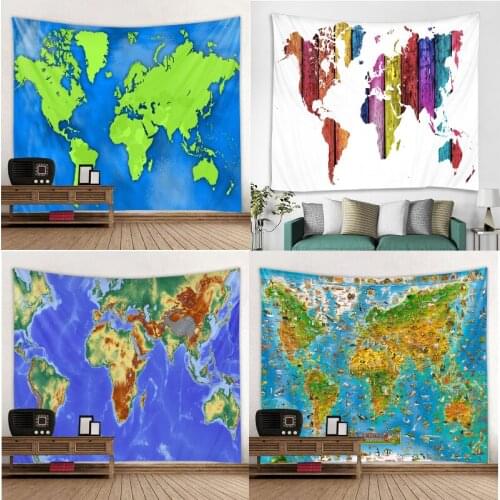 Color world map tapestry wall hanging witch tapestry celestial decor wall decor bedroom tapestry wall hanging tapestry aesthetic
