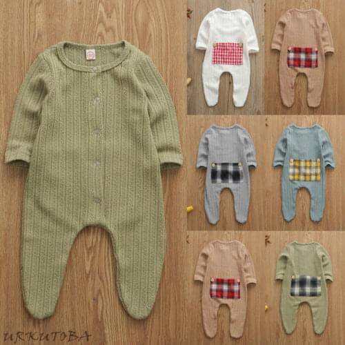 Toddler Newborn Baby Boy Girl Cotton Jumpsuit Outfits Clothes