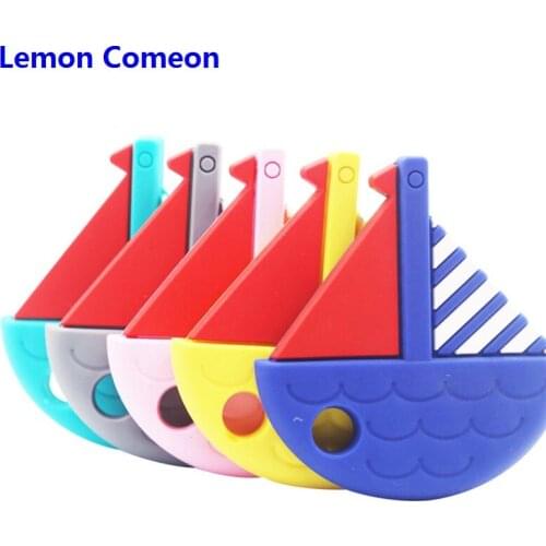 Naval Ship Baby Teether Food Grade Tiny Rod Sensory Teething Toy For Childens Goods Christma Gift BPA Free Silicone Rodent 1PC