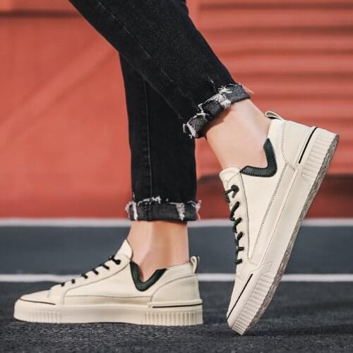 Board Shoes Casual Sports Shoes Mens Slip On Men Leather Zapatos Casuales Para Hombre De Cuero Sneaker For Sneakers Fashion