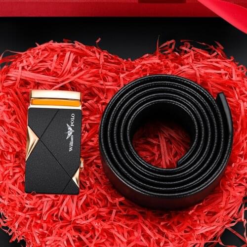 Leather belt Automatic buckle for men 2020 New business casual men waist top layer cowhide belt WILLIAMPOLO