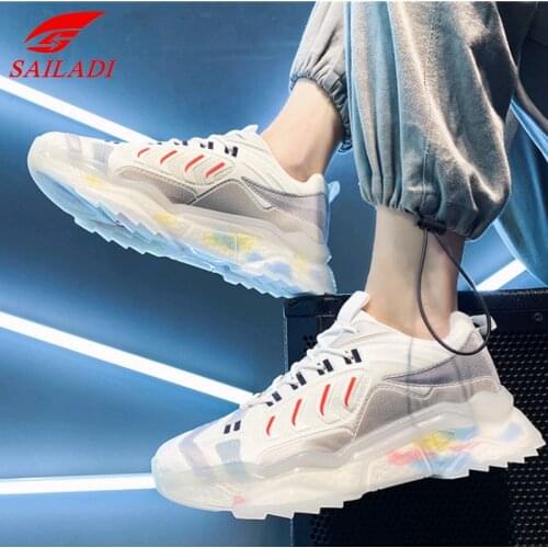Sailadi Running Shoes Men Breathable Popcorn Combination Sole Sports Shoes Outdoor Training Walking Sneakers SX9922