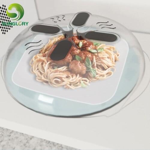 Magnet New Food Splatter Lid Guard Microwave Hover Anti-Sputtering Cover Oven Oil Cap Heated Sealed Plastic Dishes Food Cover