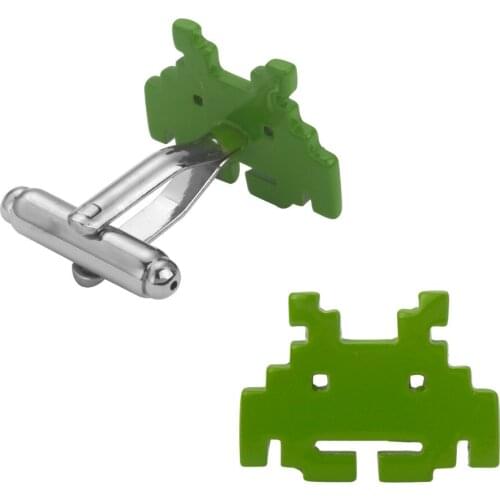 Fashionable man jewelry French cuffs cufflinks animal series green giant robot cufflinks 5 packing sale free shipping