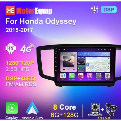 IPS Multimedia GPS Car Radio Stereo For Honda Odyssey 2015 2016 2017 6G 128G Android 10 BT Carplay Auto Video Player Accessories