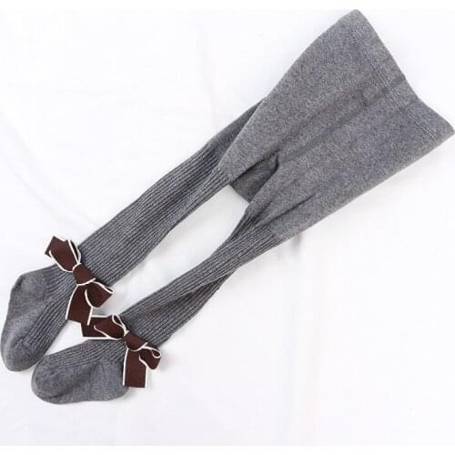 Soft Newborn Baby Girls Ribbed Cotton Tights 2019 Autumn Sweet Bow pantyhose Stocking For Kids Childs Leg warmer Collant Bambina