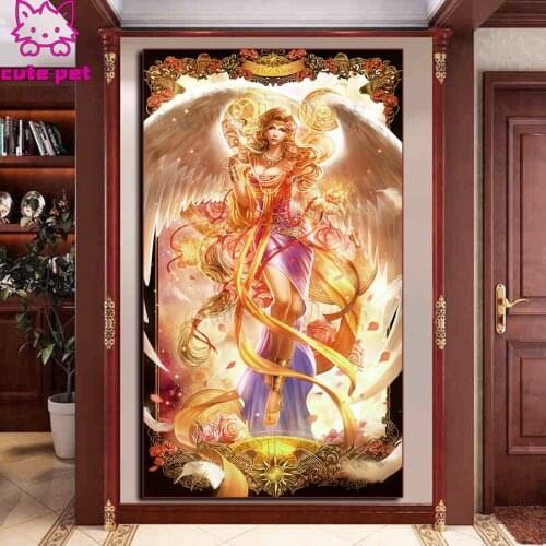 Full Drill Diy diamond painting set Fantasy angel woman picture rhinestones embroidery diamond mosaic 5d crossStitch decor large