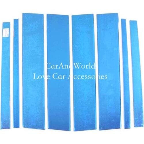 Stainless For Toyota Highlander Kluger 2008-2021 Center Pillar Cover Car Window Trims Middle Column Frames Decorate Accessories