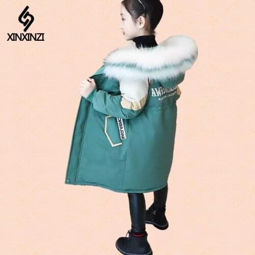 2021 New Fashion Kids Girl Overcoat Autumn Winter clothes Wool Coat for Teens Jacket Warm Long Outerwear coats Children clothing