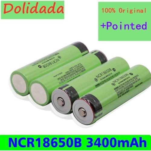 Original Panasonic NCR18650B 3.7v 3400mAh 18650 rechargeable lithium battery for Panasonic flashlight batteries+Pointed