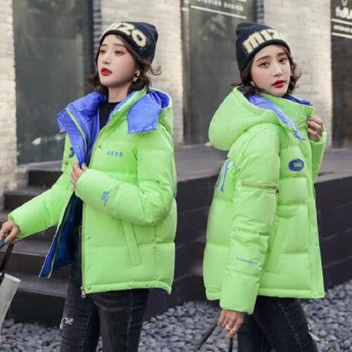 Women Print Hooded Winter Parkas Autumn Winter Warm Thick Cotton Padded Parkas 2021 New Casual Long Sleeve Jacket Loose Outwear