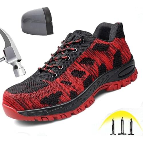 Work Shoes for Men and Women Breathable Comfortable Steel Toes Shoes Industrial & Construction Shoes Puncture Proof Safety Shoes