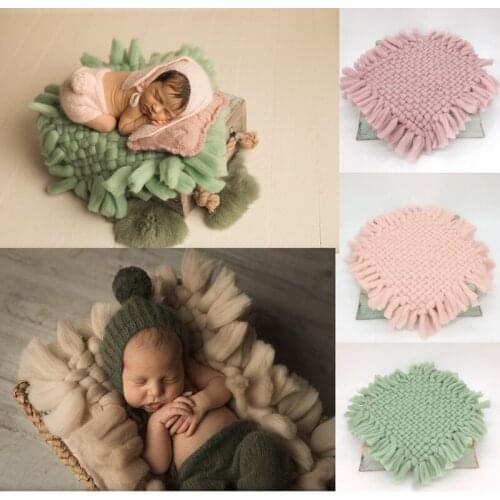 Newborn Photography Props Baby Blanket Knitted Wool Blanket Backgroup Photo Accessoies