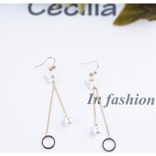 Dangle earrings pearl earring in S925 needles for women girls luxury drop earrings for party wedding jewelry