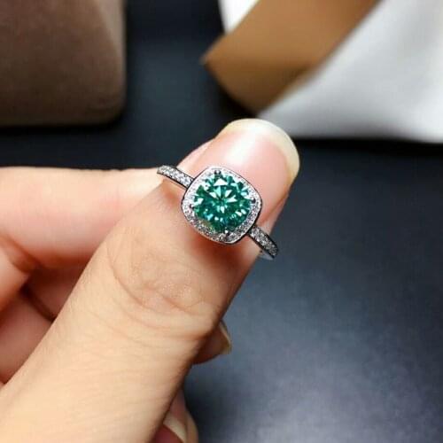 2020 new crackling green moissanite ring for women jewelry engagement ring for wedding 925 silver ring birthday gift