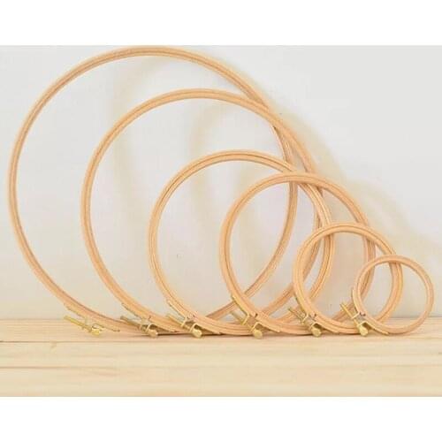 10-40cm mini wood embroidery cross stitch Bamboo hoop for kit ring embroidery hoop frame large sewing tools accessories decor