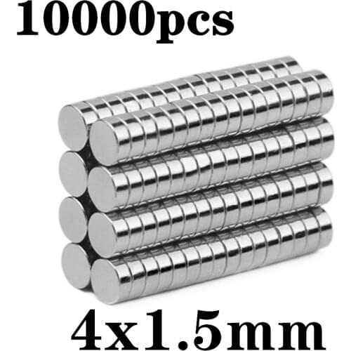 10000pcs Rare Earth Magnets Diameter (specificati number:4 1.5 ) Small Round Magnets Fridge Permanent Neodymium Magnets