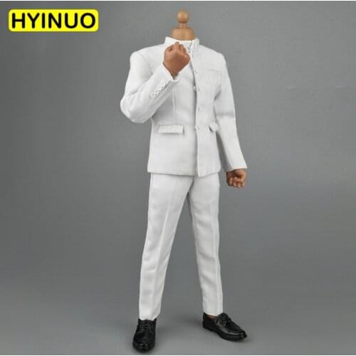 2 Colors 1/6 Scale ZY16-16 Chinese Tunic Suit Men Tang Suit Male Formal Wear Clothes Clothing Set F 12" Action Figure Male Body