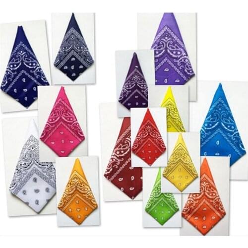 55*55cm Multicolor hip hop hip-hop outdoor sports headscar Printed Kerchief Neck Beautiful Scarf Shawl Comfortable Mask