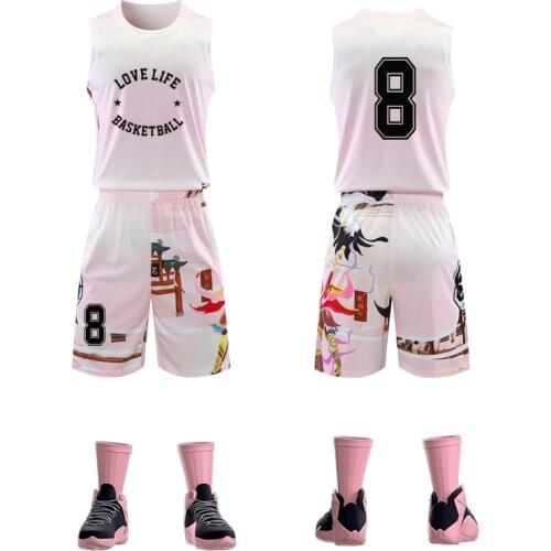 Plus Size Basketball Jerseys Suit 2021 Men Women Blank Team Short Training Set Clothes Pockets Children Shirt Uniform Sportswear