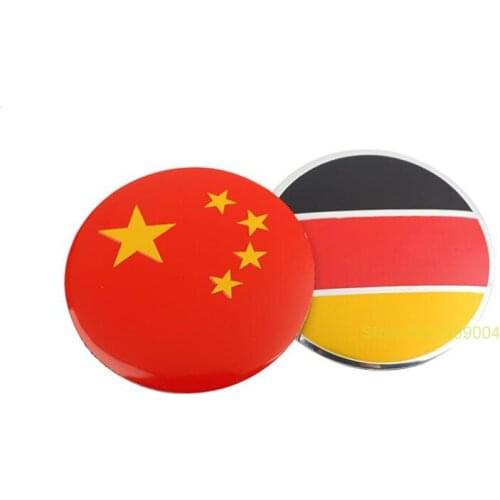 Free Shipping! Car Styling 4PCS Tire Wheel Hubcaps Circle Cover Stickers National Flag For Most of Cars Auto Accessories 56.5MM