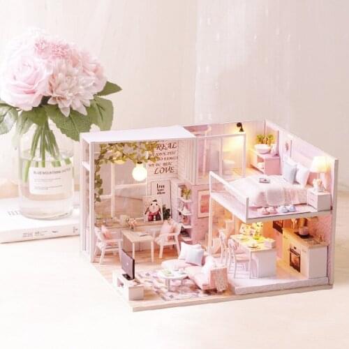 Wooden DIY House Quiet Life Handmade Model Creative Cabin Gift Toy Princess Room Girl Gift