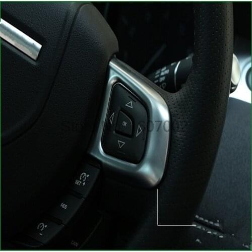 For Land range Rover Evoque 2014 2015 ABS Chrome Steering Wheel Button knob Stiker moulding trim Accessories