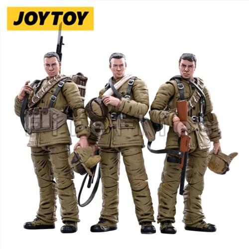 1/18 JOYTOY 3.75inches Action Figure(3PCS/SET) Chinese Peoples Volunteer Army Winter Uniform Model Toy Free Shipping