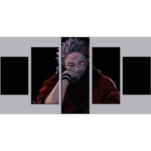 Anime Painting Jujutsu Kaisen Poster Wall Art Oil Painting Canvas Wallpaper Living Room Decor Sukuna Poster Wall Stickers Murals