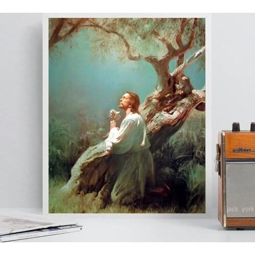Jesus Christ Praying At Gethsemane Canvas Prints Picture Modular Paintings For Living Room Poster On The Wall Home Decor