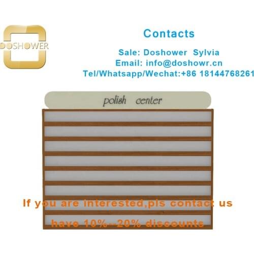 Beauty bar furniture with salon display acrylic for nail polish rack wall