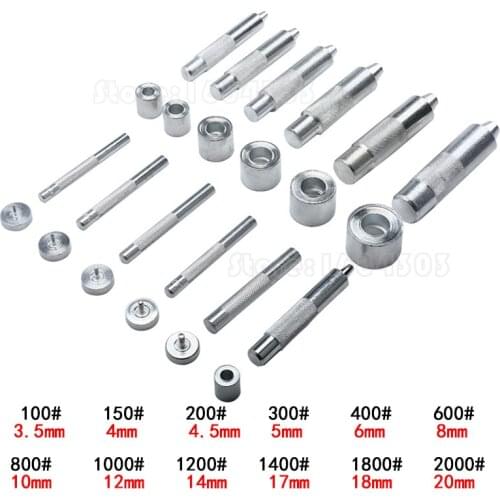 1 Set 3.5-20mm Handmade Metal Eyelets Mold Tool Eyelets Tool Grommet installation Carbon Steel DIY Bag Parts Accessories