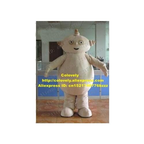 Cute Grey White Makka Pakka Mascot Costume Mascotte In The Night Garden Adult With Chubby Fat Belly Small Eyes No.654 Free Ship