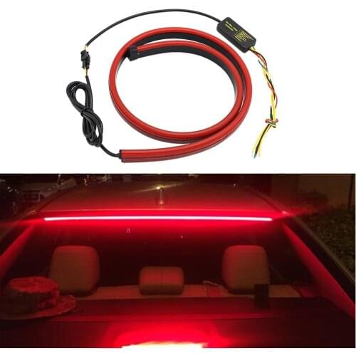 Multi Mode LED Car High Mount Brake Light 90cm 100cm Flexible Led Strip Warning Lamp Auto Stop Light Turn Signal Light