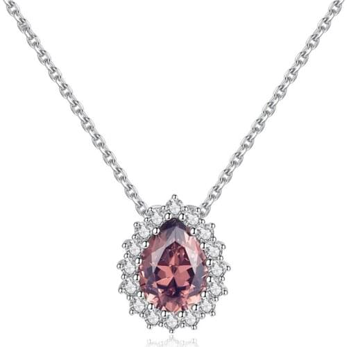 Top Design S925 New Elegant Lady Silver Diamond Clavicle Chain Pendant Wedding Necklace Valentines Day Gift