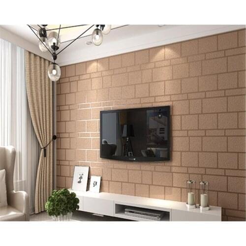 Beibehang wallpaper for kids room Deerskin bricks 3d brick wallpaper living room bedroom home interior TV background wallpaper