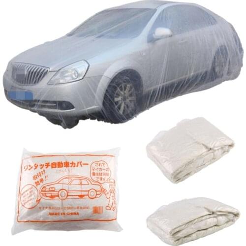 Disposable Car Rain Cover Waterproof Transparent Plastic Dustproof Car Rain Covers Exterior Accessories 3 Size Convenient