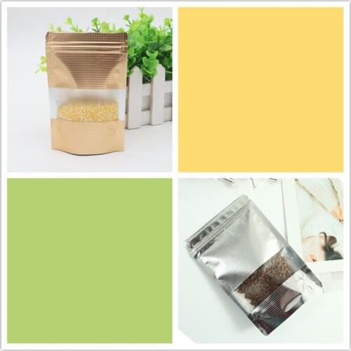 Aluminum foil window sealed zipper bag, bakery food packaging bag, dry food storage bag, snack gift bag