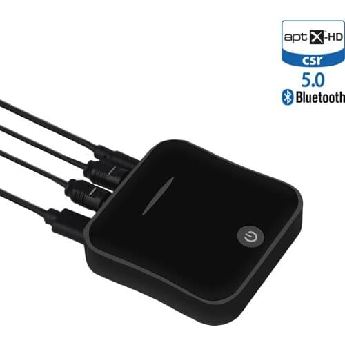 Bluetooth 5.0 Transmitter Receiver CSR8675 APTX HD LL Bt Audio Music Wireless USB Adapter 3.5mm 3.5 AUX Jack/SPDIF/RCA for TV PC