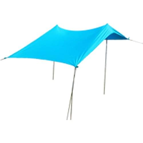 Beach Awning Sunscreen Canopy Outdoor Fishing Camping Awning Beach Tent Sun Shade Canopy Sun Shelter With 2 Poles And 4 Sandbags