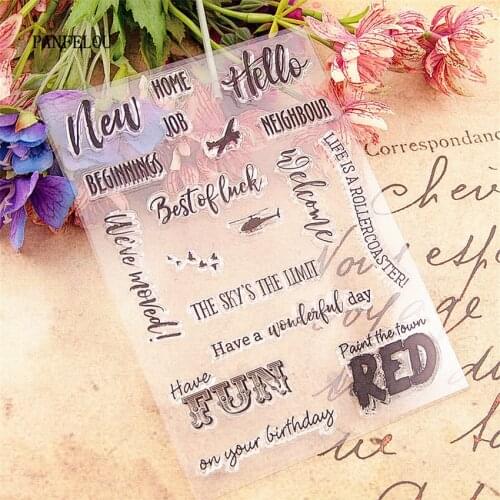 PANFELOU Happy holidays Transparent Clear Silicone Stamp/Seal DIY scrapbooking/photo album Decorative clear stamp sheets