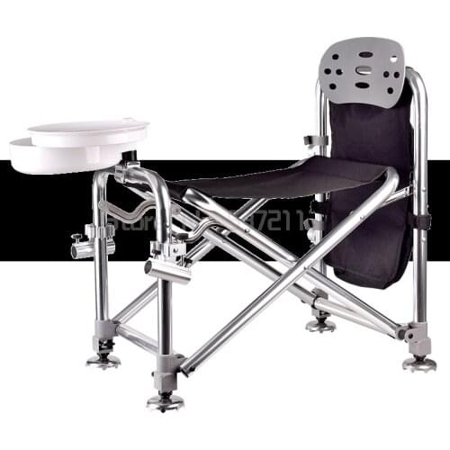 Fishing chair aluminum alloy all terrain folding fishing chair light multifunctional fishing chair three piece set