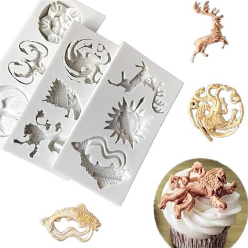 Deer Bird Shaped Silicone Mold Kitchen Baking Mold Sugar Craft Fondant Cake Tools Cake Decoration Mold Baking Tool