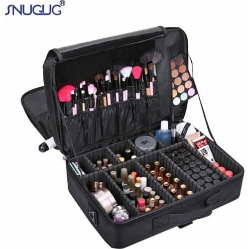 Brand Female High Quality Professional Makeup Organizer Bolso Mujer Cosmetic Bag Large Capacity Storage Case Multilayer Suitcase