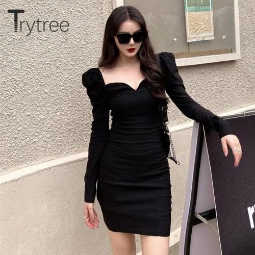 Модные обтягивающие платья Trytree China At AliExpress