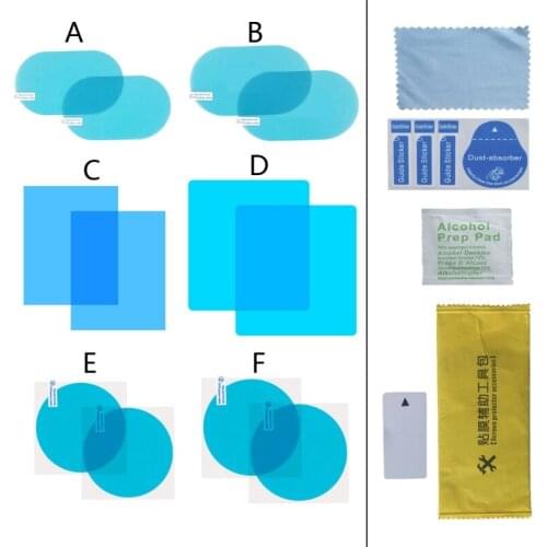 2pcs Car Rearview Mirror Protective Anti Fog Coating Car Mirror Window Clear Film Waterproof Car Sticker Anti-Fog Film